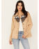 Image #1 - Shyanne Women's Faux Suede Southwestern Yoke Blazer , Beige, hi-res