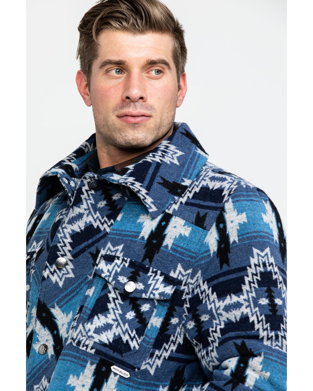 aztec wool jacket mens