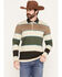 Image #1 - Kimes Ranch Men's York Striped Long Sleeve Polo Shirt, Green, hi-res
