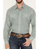 Image #3 - Roper Men's Amarillo Geo Print Long Sleeve Pearl Snap Western Shirt, Teal, hi-res