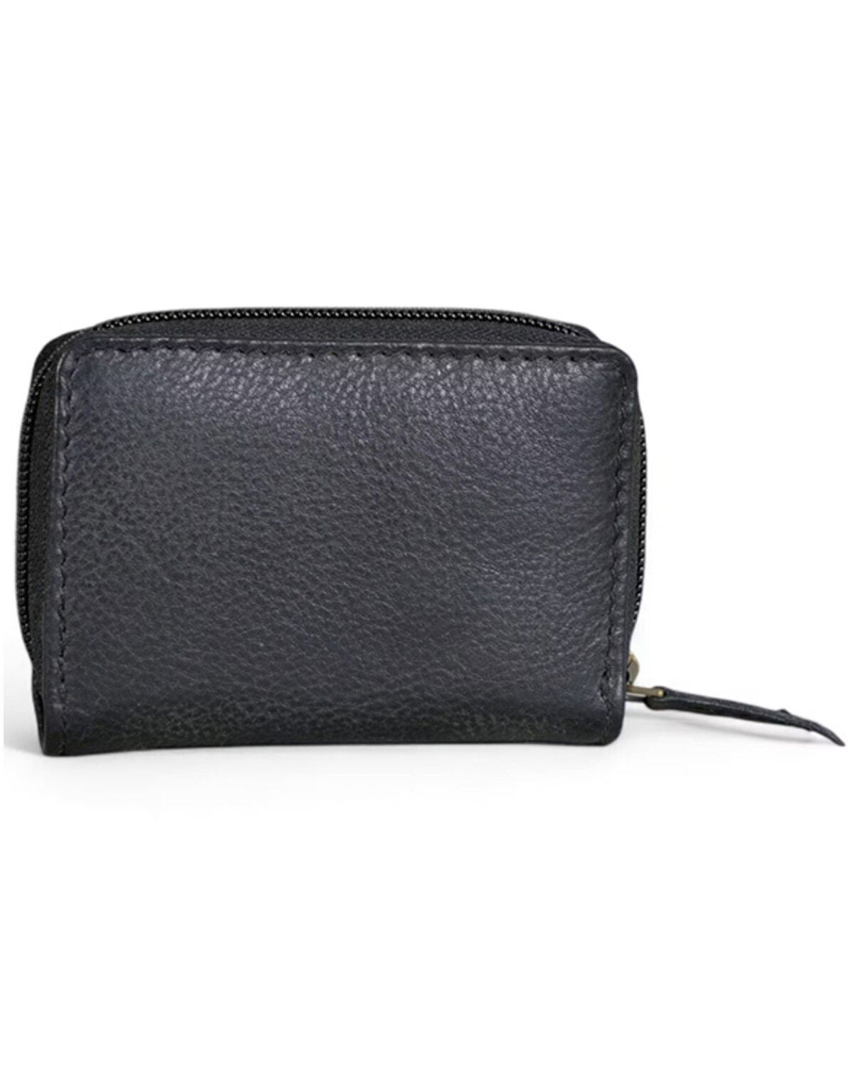 Image #1 - Ranch Junkie Women's Highlands Cowhide Wallet, Black, hi-res