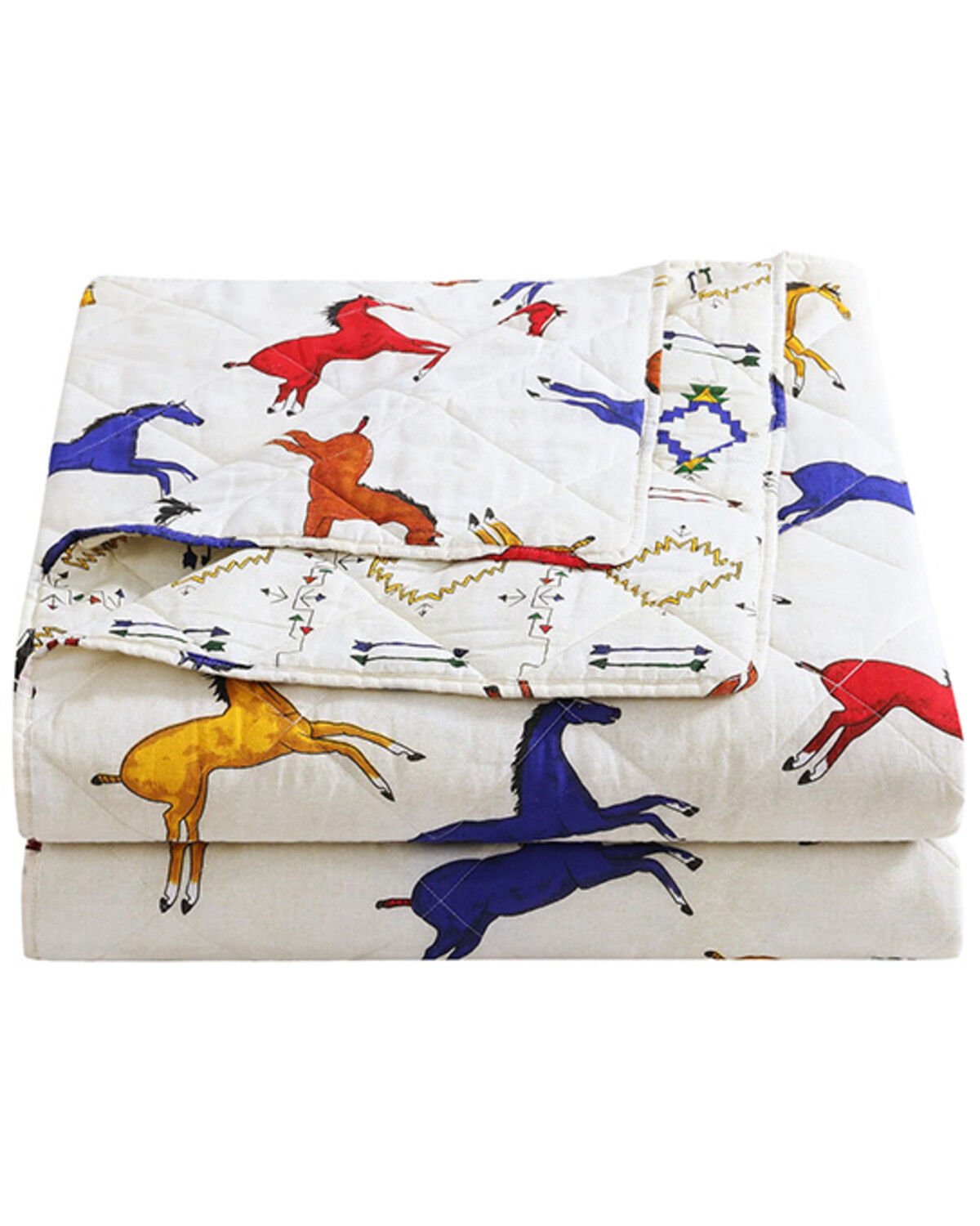 Image #2 - HiEnd Accents Wild Horses Reversible 3 Piece Quilt Set - King Size, Multi, hi-res