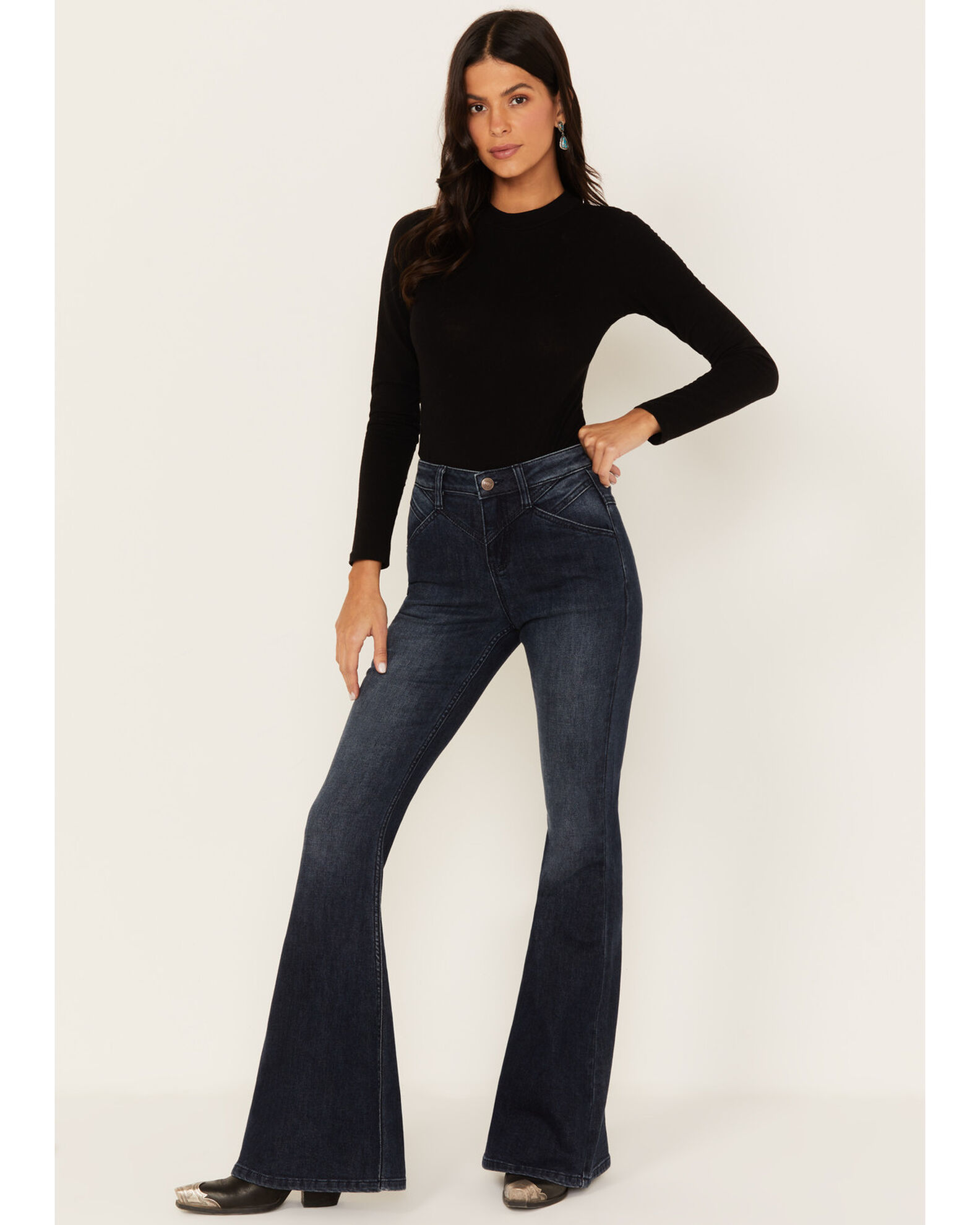 Womens stretch flare discount jeans