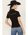Image #5 - Idyllwind Women's Featherlight Short Sleeve Snap Shirt, Black, hi-res