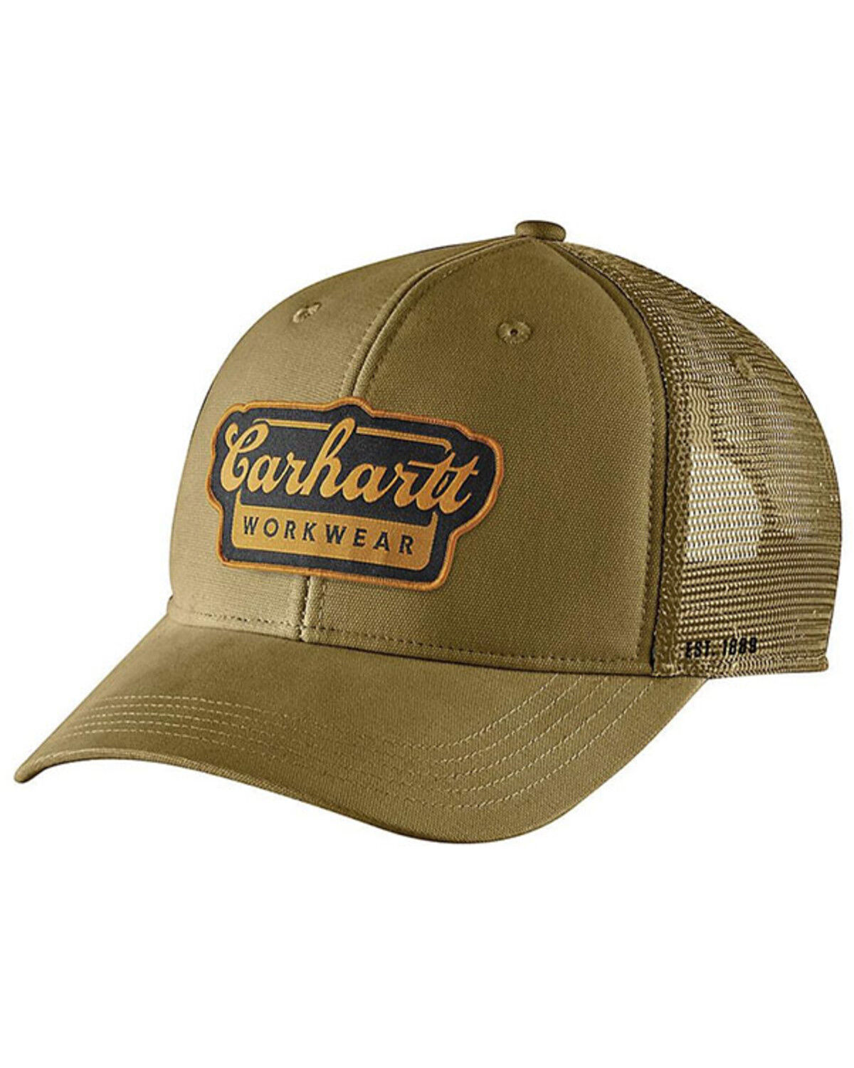 Image #1 - Carhartt Men's Logo Patch Ball Cap, Brown, hi-res