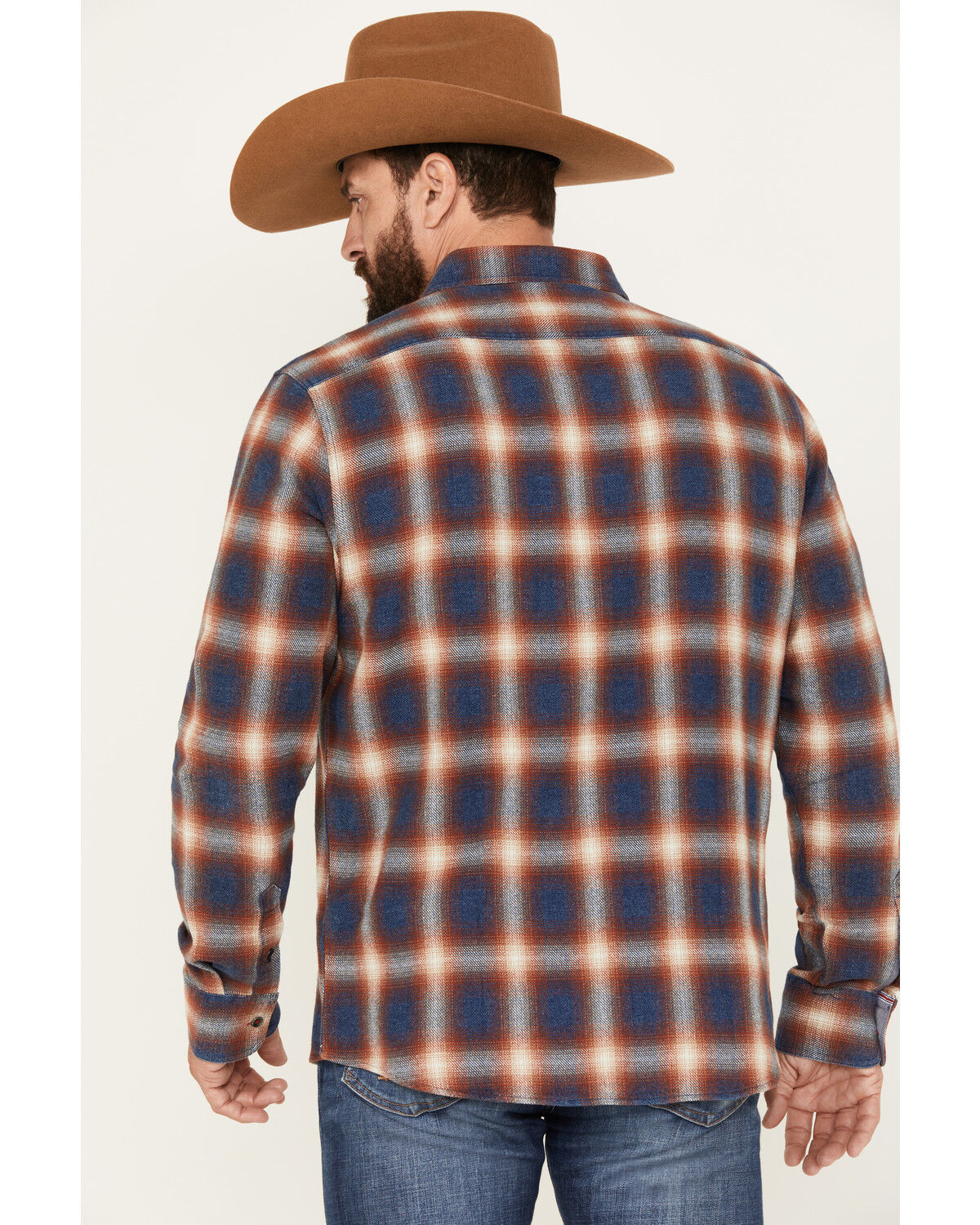 Image #4 - Flag & Anthem Men's Allendale Vintage Washed Flannel Long Sleeve Shirt, Navy, hi-res