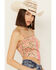 Image #2 - By Together Women's Floral Print Sleeveless Bandana Top, Coral, hi-res