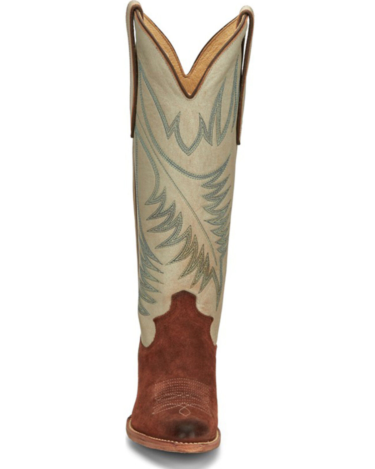 Image #4 - Justin Women's Clara Underslung Suede Western Boots - Square Toe, , hi-res