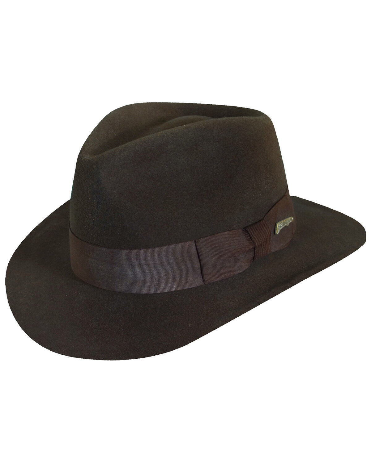 Image #1 - Indiana Jones Men's Crushable Felt Fedora, Brown, hi-res
