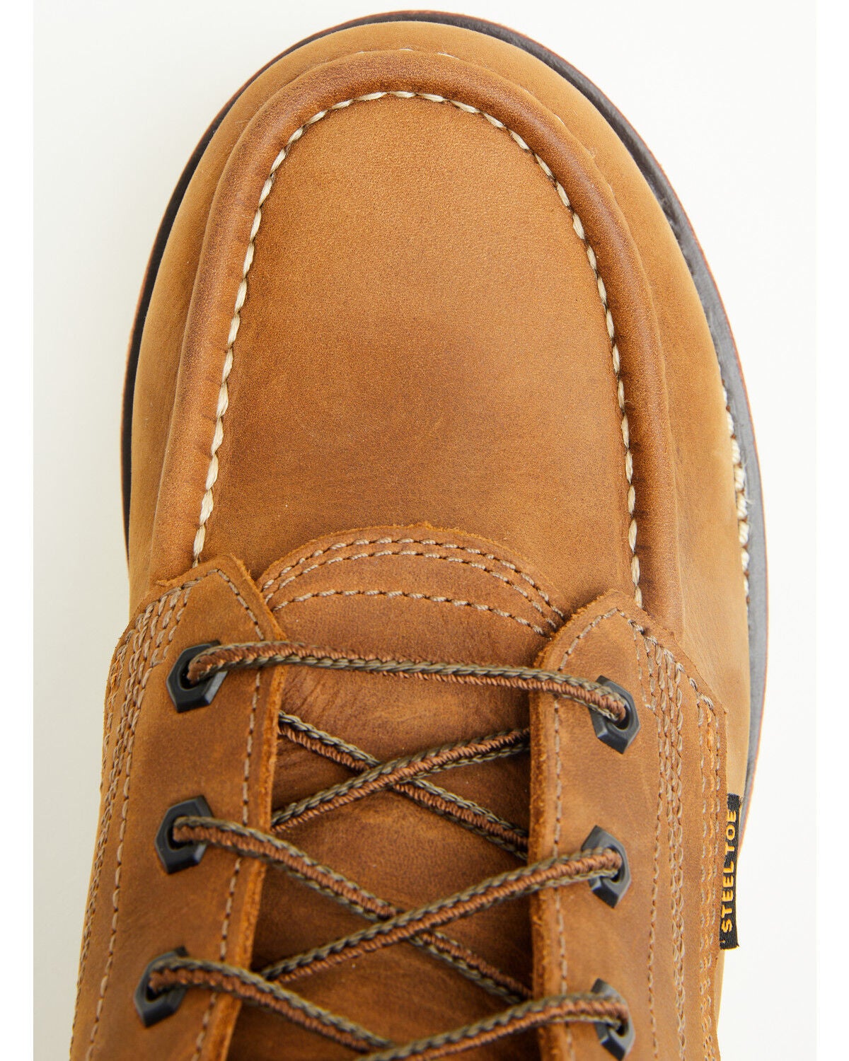 Image #6 - Cody James Men's 6" Lace-Up Moc Work Boots - Steel Toe, Brown, hi-res