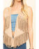 Image #5 - Vocal Women's Studded Fringe Suede Vest , Stone, hi-res