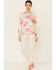 PJ Salvage Women's Happy Blooms Floral Print Long Sleeve Top , Oatmeal, hi-res