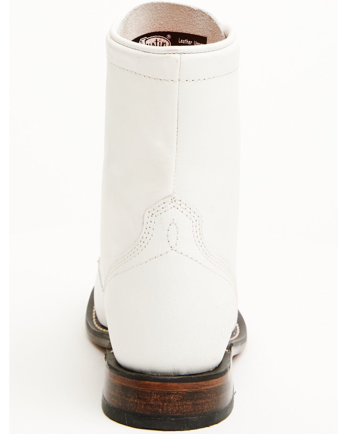 Image #5 - Justin Women's McKlean Lace-Up Boots - Round Toe, White, hi-res