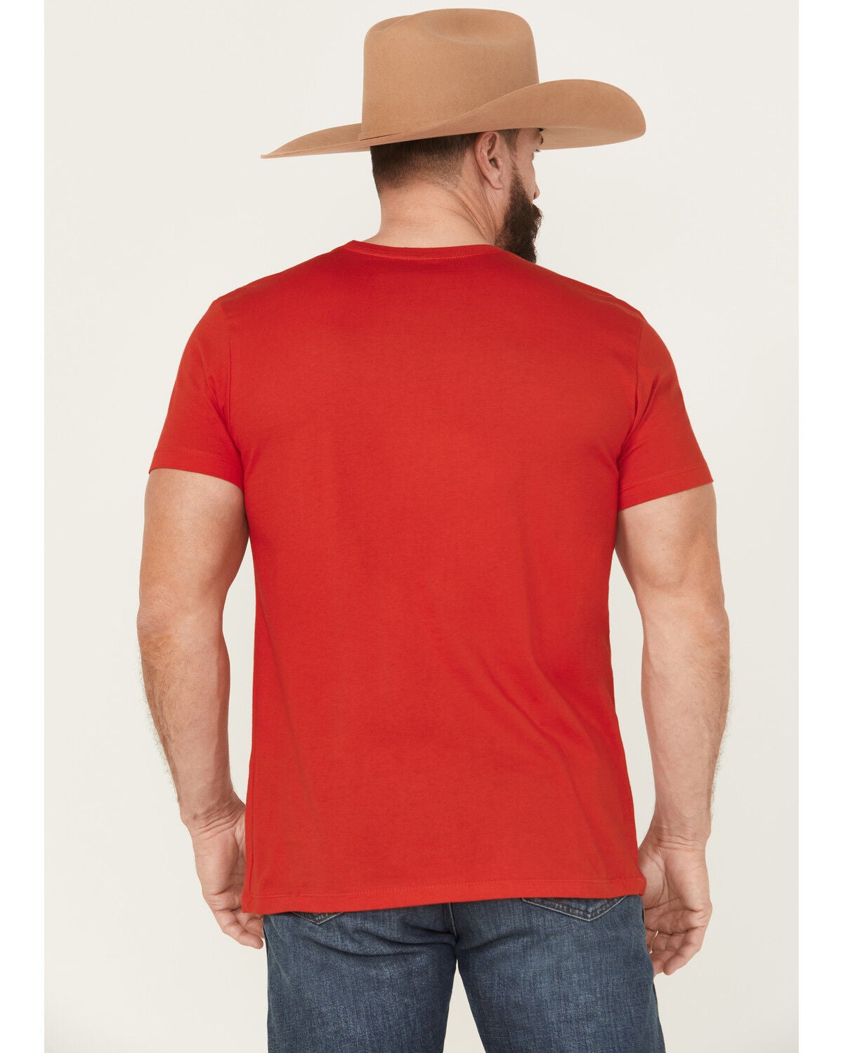 Image #4 - Cinch Men's Logo Short Sleeve Graphic T-Shirt, Red, hi-res