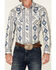 Image #3 - Rock & Roll Denim Men's Navy Southwestern Print Long Sleeve Snap Western Shirt, Navy, hi-res