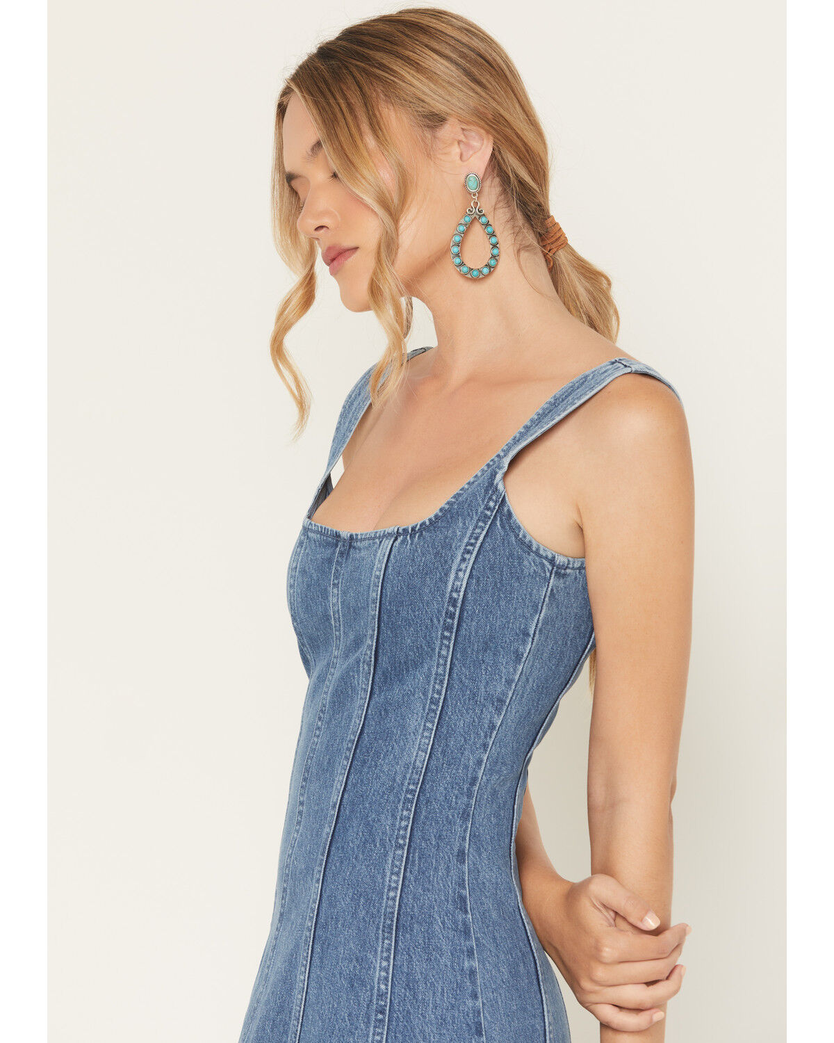Image #2 - Show Me Your Mumu Women's Prim Denim Midi Dress, Medium Wash, hi-res