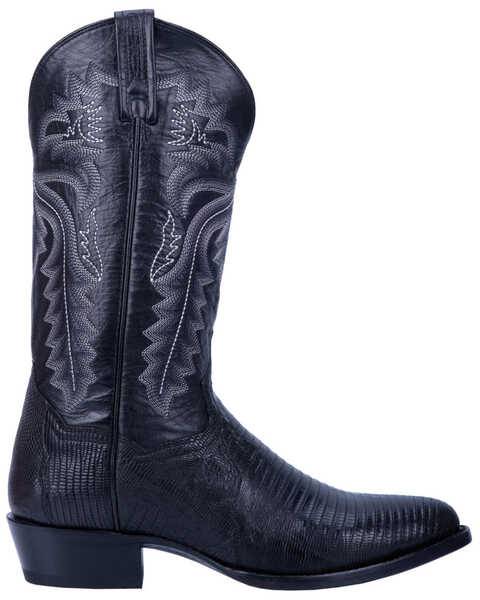 Image #2 - Dan Post Men's Winston Lizard Western Boots - Medium Toe, Black, hi-res