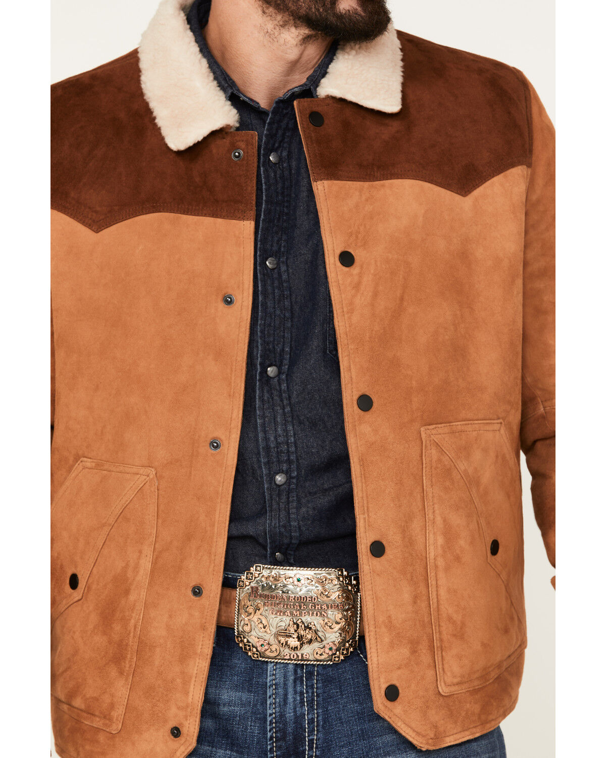 Image #3 - Scully Men's Suede Color Block Jacket, , hi-res