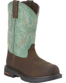 Ariat Waterproof Tracey Pull-On Waterproof Work Boots - Composite Toe, Distressed, hi-res