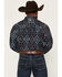 Image #4 - RANK 45&reg; Men's Rodeo Tech 2.0 Everglades Southwestern Print Long Sleeve Snap Stretch Performance Shirt, Navy, hi-res