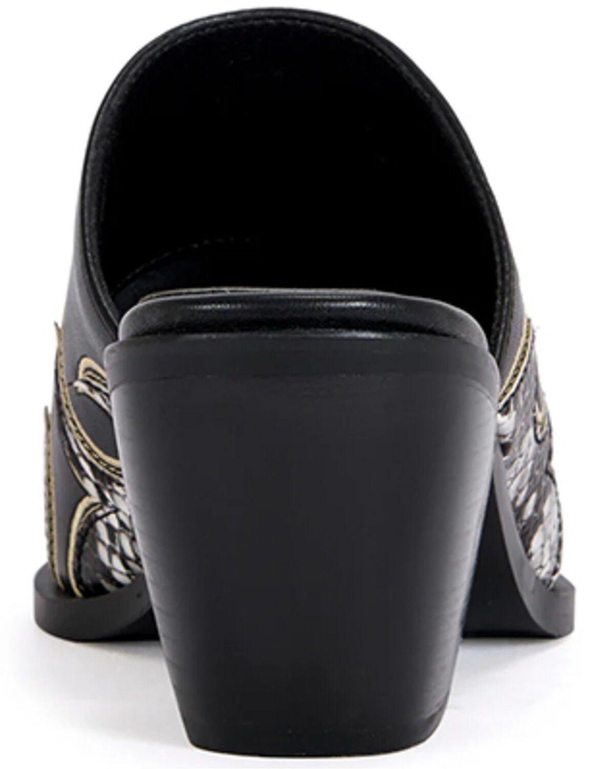 Image #3 - Azalea Wang Women's Cecily Western Mules, Black, hi-res