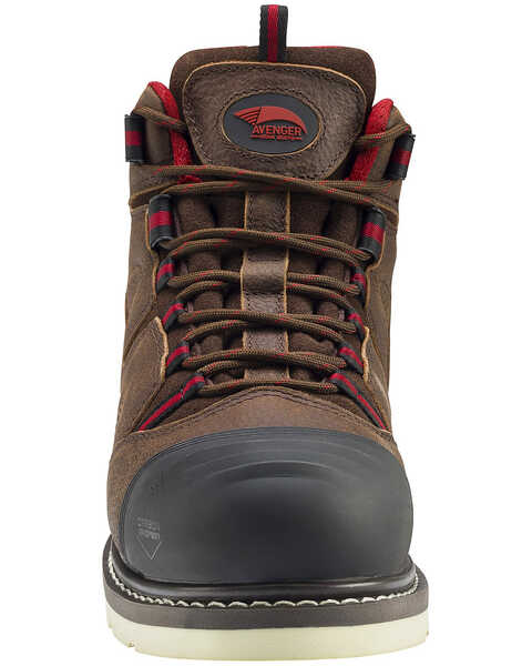 Image #4 - Avenger Men's 6" Waterproof Work Boots - Composite Toe, Brown, hi-res