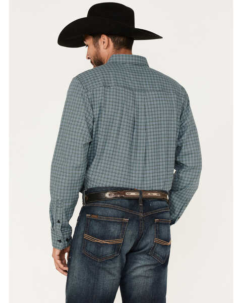 Image #4 - Cody James Men's Small Plaid Button Down Western Shirt , Green, hi-res
