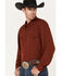 Image #2 - RANK 45® Men's Roughie Performance Long Sleeve Western Button-Down Shirt , Red, hi-res