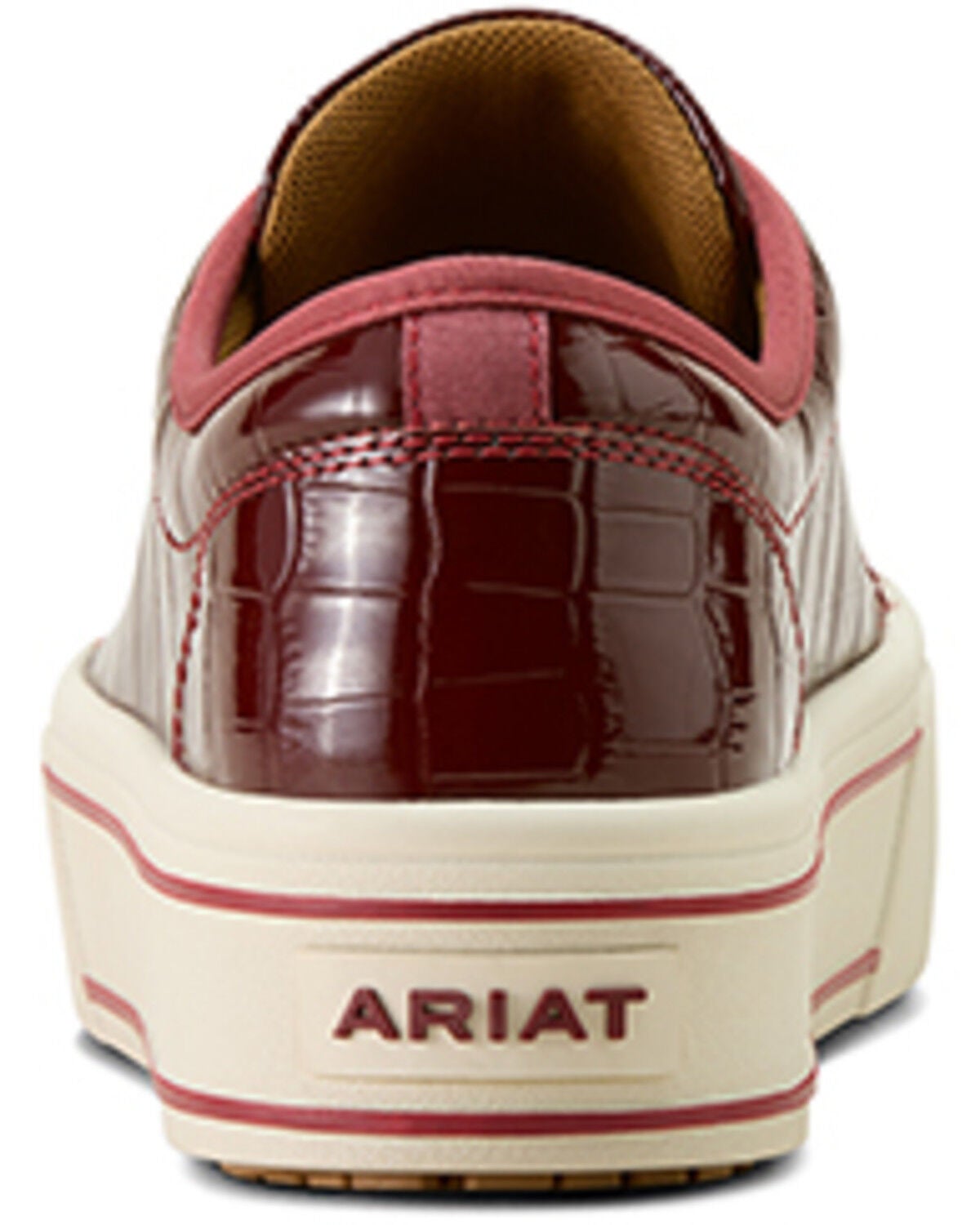 Image #6 - Ariat Women's Skylar Crocodile Print Casual Shoes, Red, hi-res