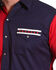 Ely Walker Men's Americana Colorblock Long Sleeve Western Shirt, Blue, hi-res