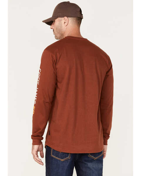 Image #4 - Cody James Men's FR Logo Long Sleeve Work T-Shirt - Tall , Cognac, hi-res