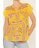 Image #3 - Johnny Was Women's Lafaret Short Sleeve Blouse, Yellow, hi-res