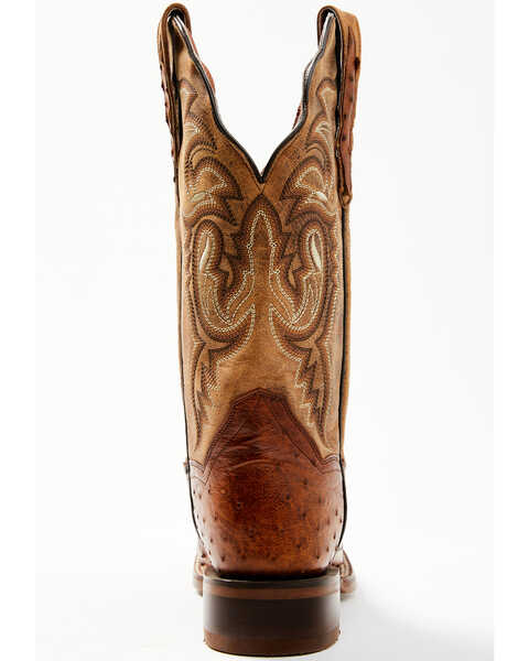 Image #5 - Dan Post Women's Exotic Full-Quill Ostrich Western Boots - Broad Square Toe, Brown, hi-res