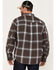 Image #4 - Brothers and Sons Men's Everyday Plaid Print Long Sleeve Button Down Flannel Shirt, Dark Brown, hi-res