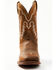 Image #4 - Dan Post Men's Stitched Western Performance Boots - Broad Square Toe, Tan, hi-res