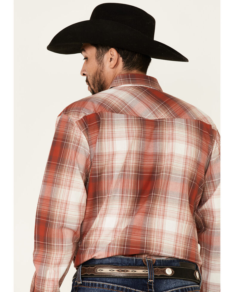 Ariat Men's Alvardo Retro Large Plaid Long Sleeve Western Shirt , Red, hi-res
