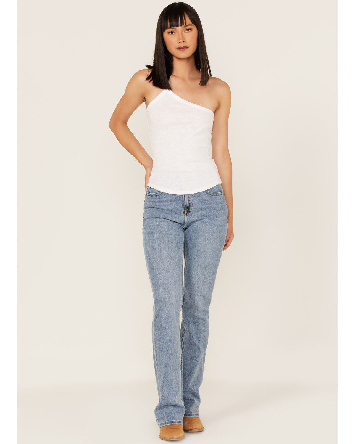Image #2 - Free People One Way Or Another One-Shoulder Tank Top, White, hi-res