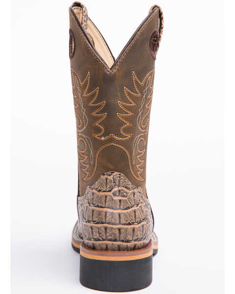 Image #5 - Cody James Little Boys' Gator Print Western Boots - Broad Square Toe, Brown, hi-res