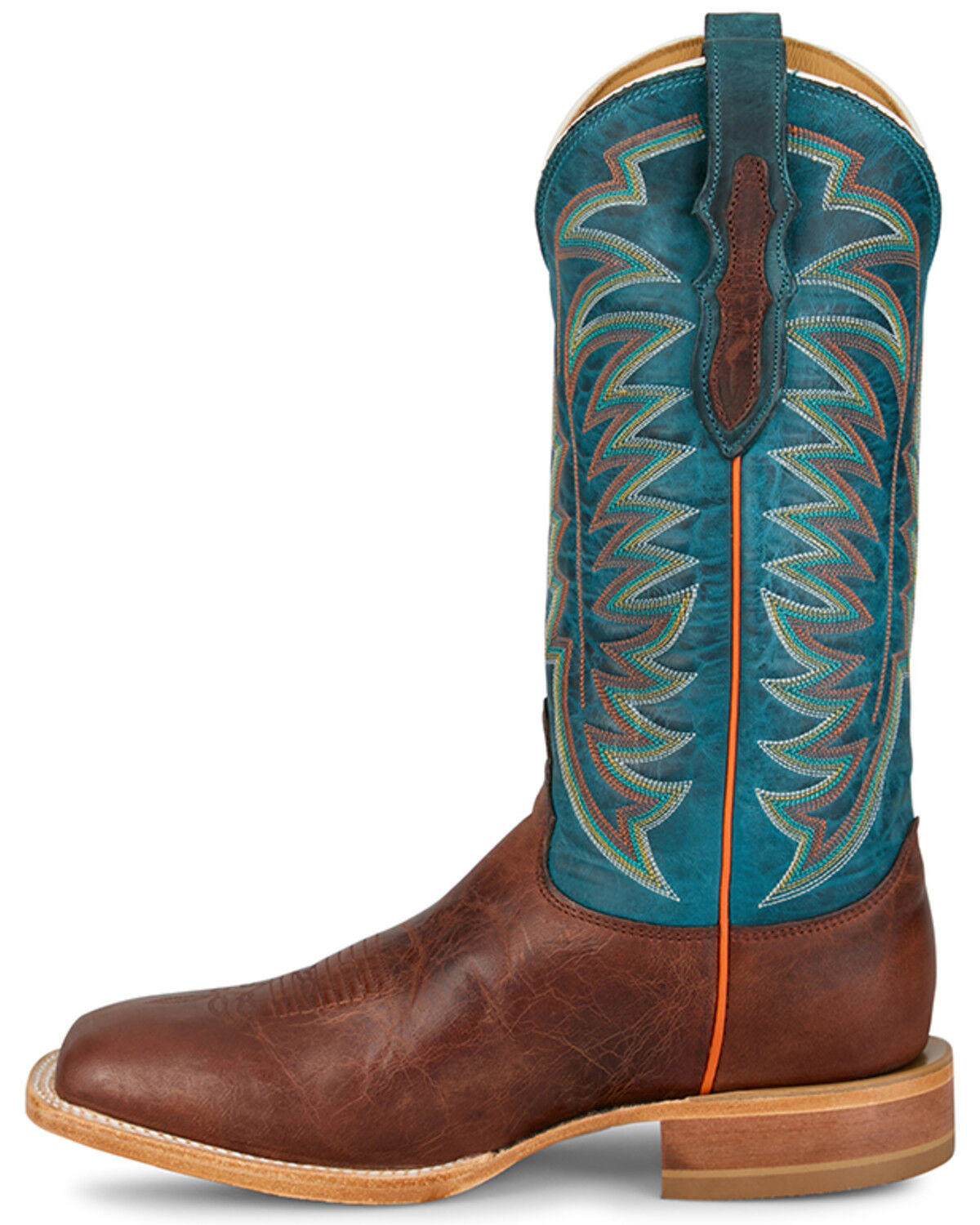 Image #3 - Justin Men's Burchett Western Boots - Broad Square Toe, Cognac, hi-res