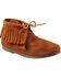 Women's Minnetonka Classic Fringe Moccasin Boots, Brown, hi-res