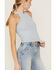 Image #2 - Cleo + Wolf Women's Easy Ribbed Layering Tank Top, Steel Blue, hi-res