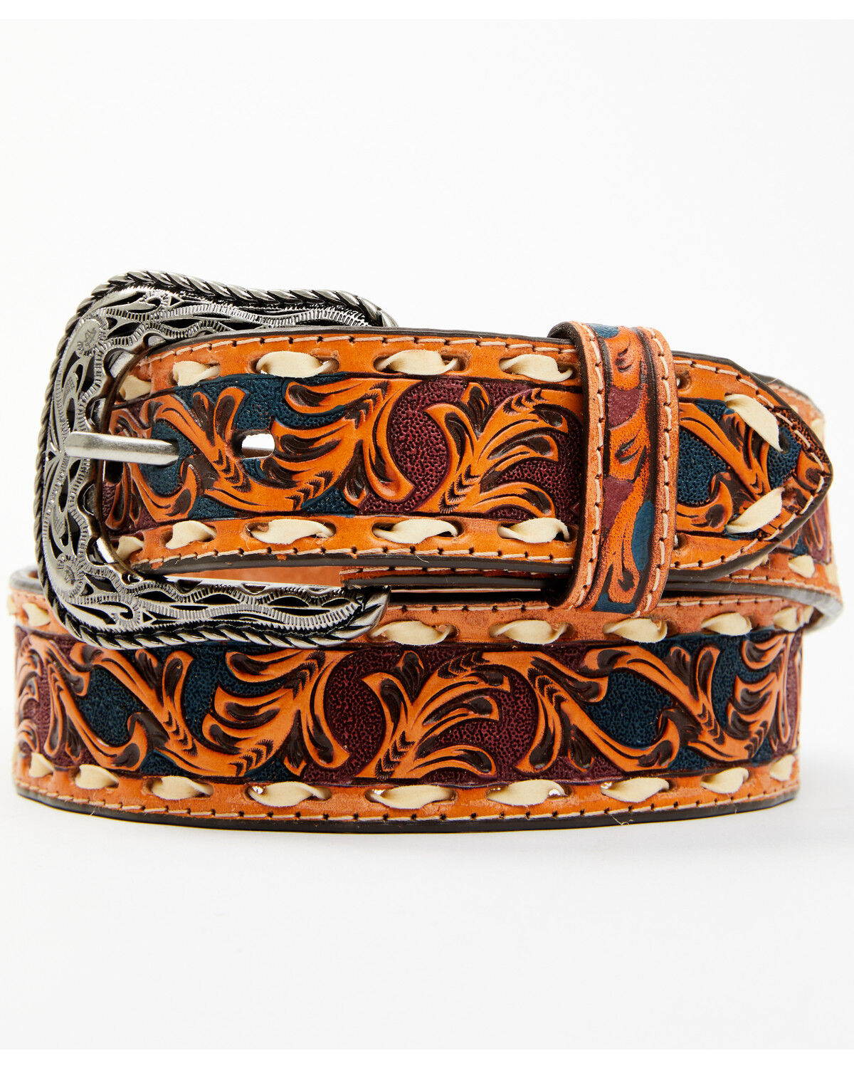 Image #1 - Roper Men's Americana Tooled Belt, , hi-res