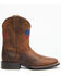 Ariat Boys' American Pride Western Boots - Square Toe, Brown, hi-res