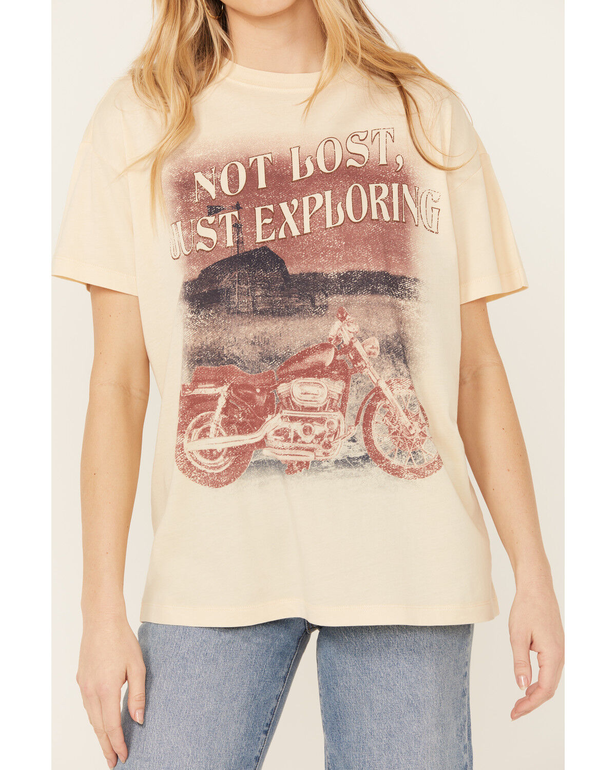 Image #3 - Cleo + Wolf Women's Bryce Short Sleeve Graphic Tee, Oatmeal, hi-res