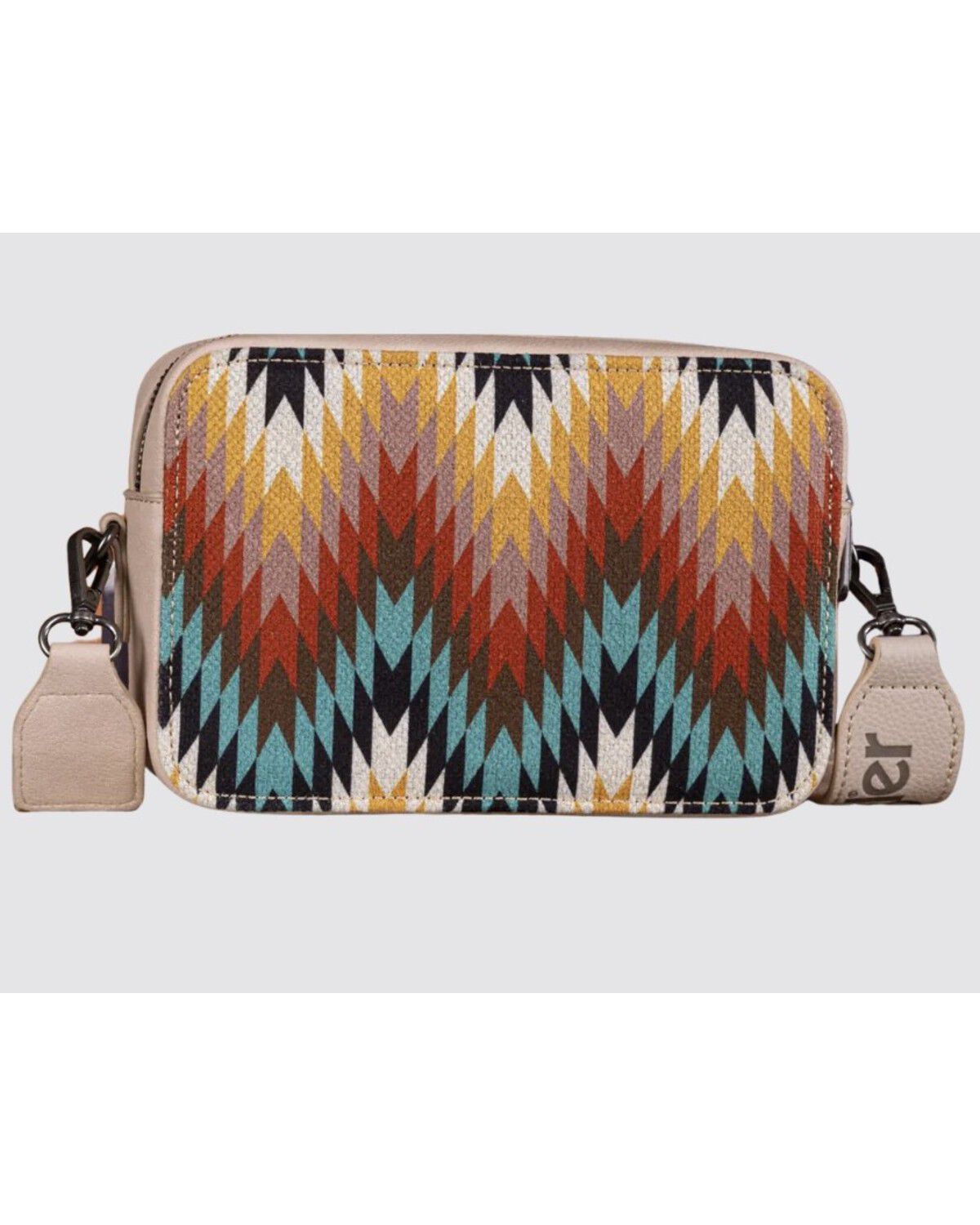 Image #2 - Wrangler Women's Southwestern Print Crossbody, Tan, hi-res