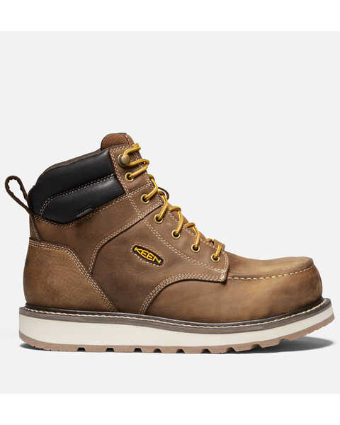 Image #2 - Keen Men's Cincinnati 6" Waterproof Work Boots - Carbon Toe, Brown, hi-res