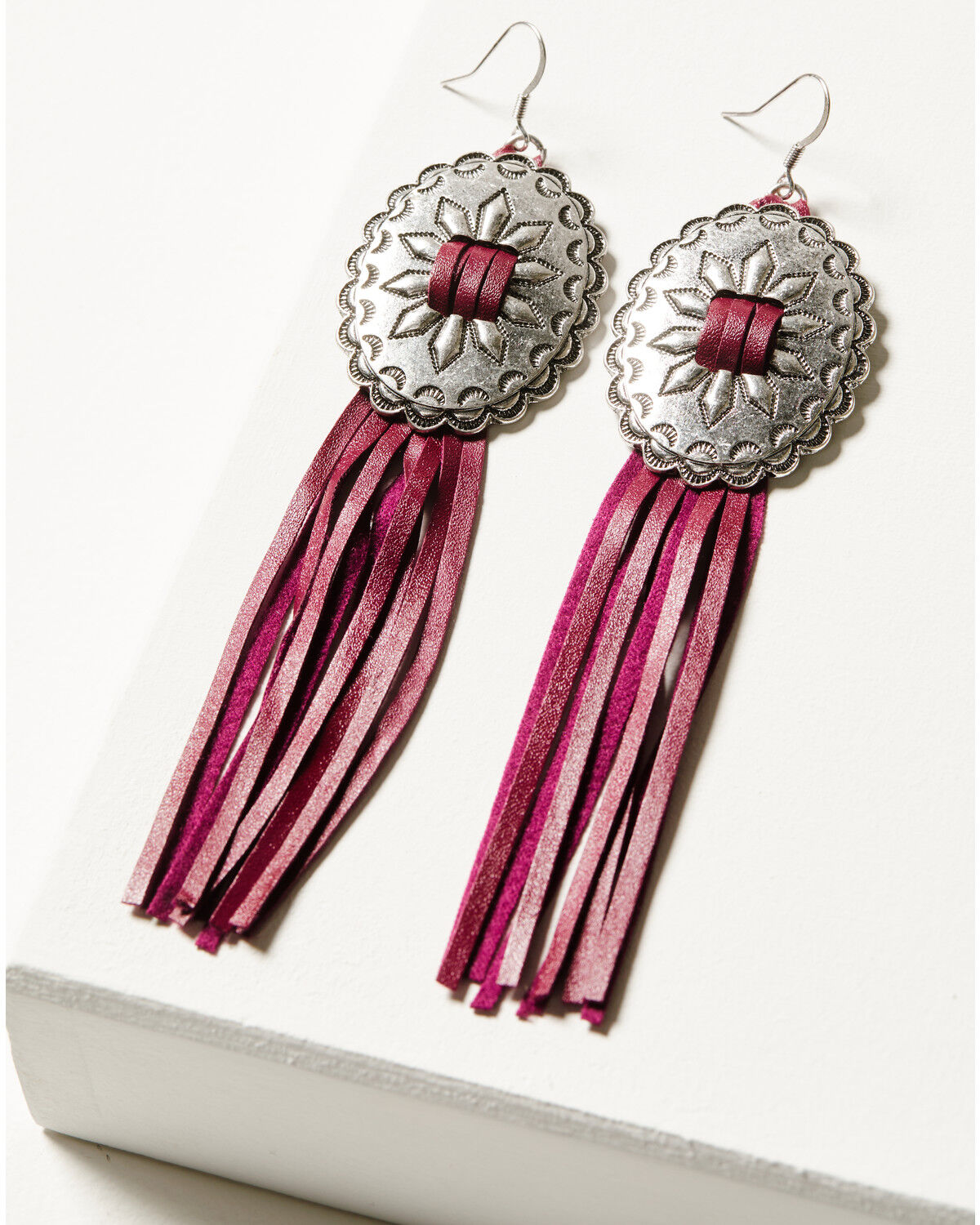 Image #1 - Idyllwind Women's Monaco Fuchsia Fringe Earrings, Fuchsia, hi-res