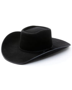 Cody James Black 6X Fur Felt Brick Western Hat , Black, hi-res