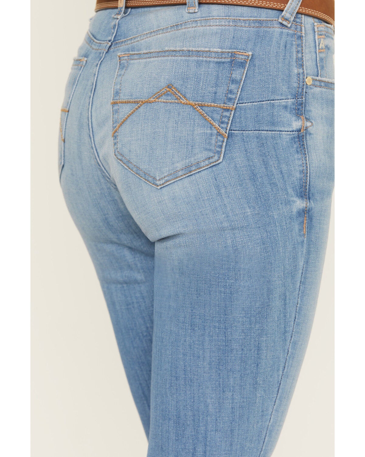 Image #4 - Ariat Women's Light Wash High Rise Camelia Bootcut Stretch Denim Jeans, Light Wash, hi-res