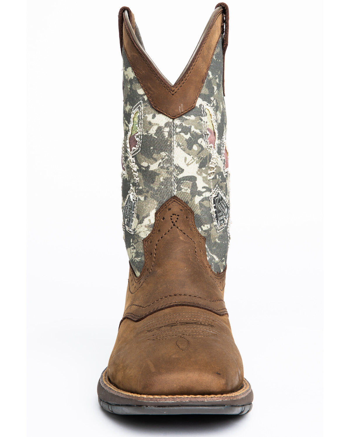 Image #4 - Brothers and Sons Men's Tychee Camo Flag Underlay Western Performance Boots - Broad Square Toe, Camouflage, hi-res